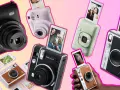Aparat kompaktowy ranking: różne modele Instax, od klasycznych po nowoczesne, z gotowymi zdjęciami.