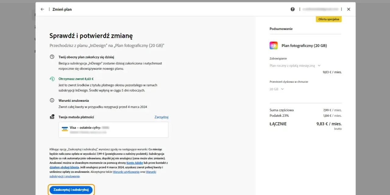 Jak anulować subskrypcję Photoshop i uniknąć dodatkowych opłat