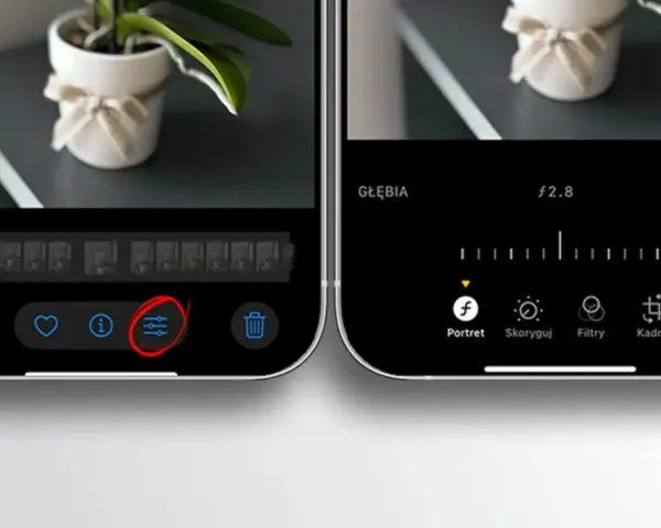 Edycja zdjęć na iPhonie: ikona filtrów pozwala na edycję, jak wkleić zdjęcie na zdjęcie.