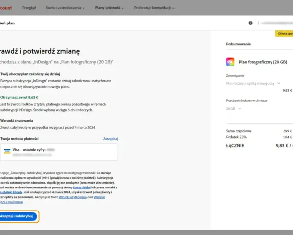 Jak anulować subskrypcję Photoshop i uniknąć dodatkowych opłat
